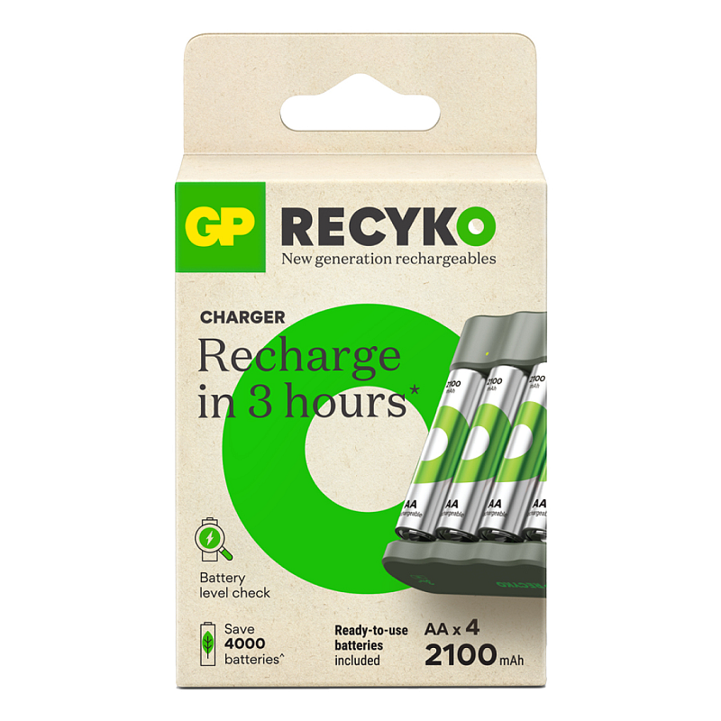 GP Batteries ReCyko+ B441 Akkuladegerät Haushaltsbatterie USB
