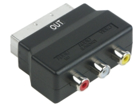 Schwaiger SCA7310 531 SCART (21-pin) 3 x RCA Schwarz