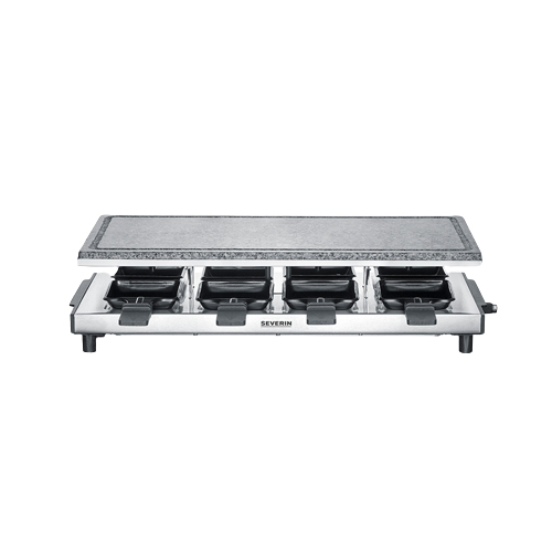 Severin Raclette-Grill Naturstein RG2374 Raclette Grill 8 Person(en) 1700 W Schwarz, Edelstahl