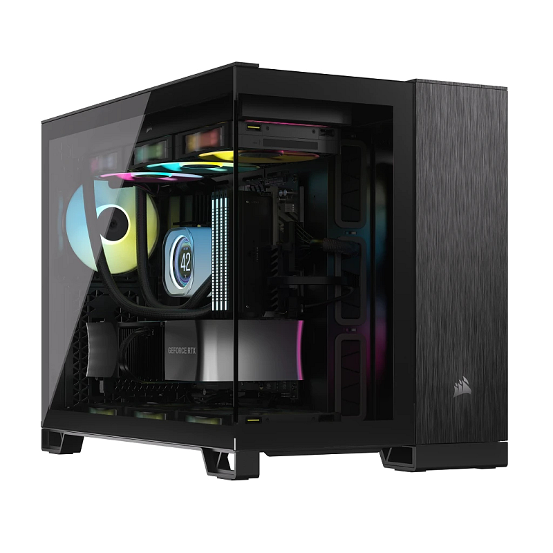 Corsair CC-9011287-WW Computer-Gehäuse Midi Tower Aluminium, Schwarz