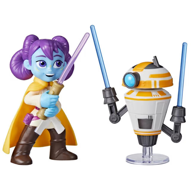 Star Wars Young Jedi Adventures Pop-Up Lightsaber Duel Lys Solay & Training Droid