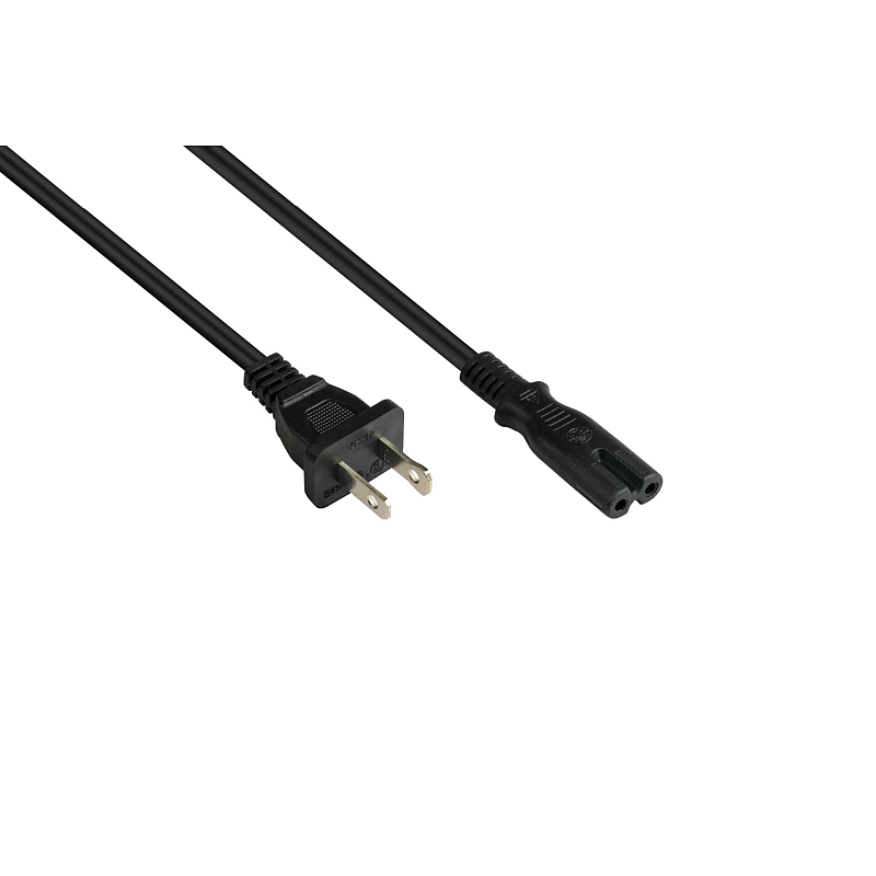 Kabelmeister SK4070-S050 Stromkabel Schwarz 5 m C7-Koppler NEMA 1-15P