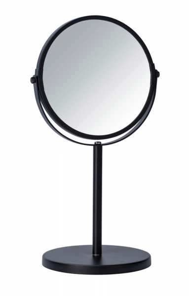 WENKO 24101100 Make-up-Spiegel Freistehend Rund Schwarz