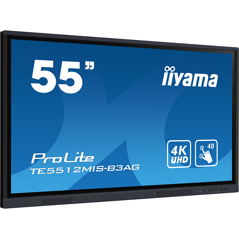 iiyama TE5512MIS-B3AG Signage-Display Kiosk-Design 139,7 cm (55") LCD WLAN 400 cd/m² 4K Ultra HD Schwarz Touchscreen Eingebauter Prozessor Android 11 24/7