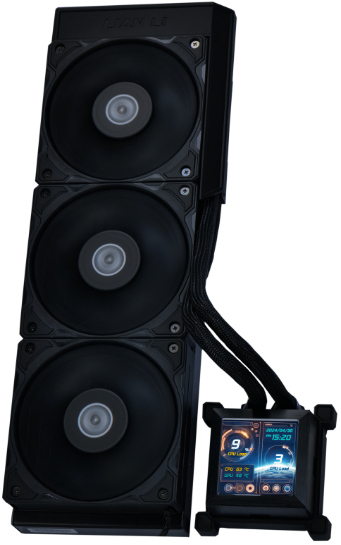 Lian Li HydroShift LCD 360S Computergehäuse All-in-One-Flüssigkeitskühler 12 cm Schwarz