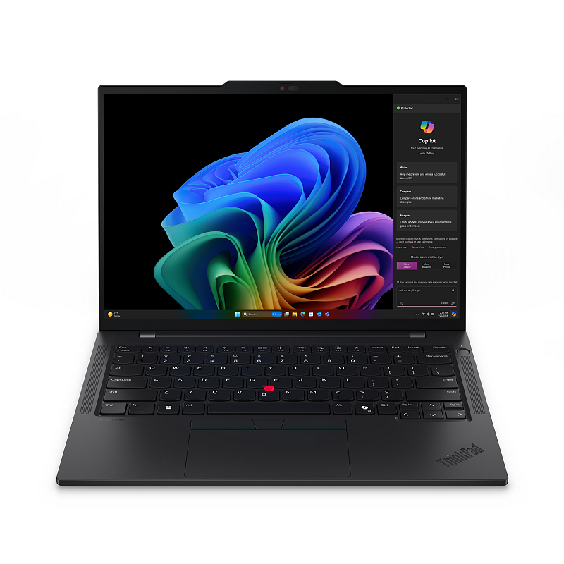 Lenovo ThinkPad T14s Gen 6 (Snapdragon) Copilot+ PC X1E-78-100 Laptop 35,6 cm (14") Touchscreen WUXGA 32 GB LPDDR5x-SDRAM 1 TB SSD Wi-Fi 7 (802.11be) Windows 11 Pro Deutsch Schwarz