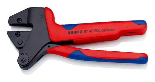Knipex 97 43 200 A Kabel-Crimper Crimpwerkzeug Blau, Rot