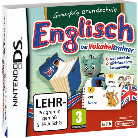Tivola Lernerfolg Grundschule Vokabeltrainer Englisch Deutsch, Spanisch, Französisch, Italienisch, Türkisch Nintendo DS