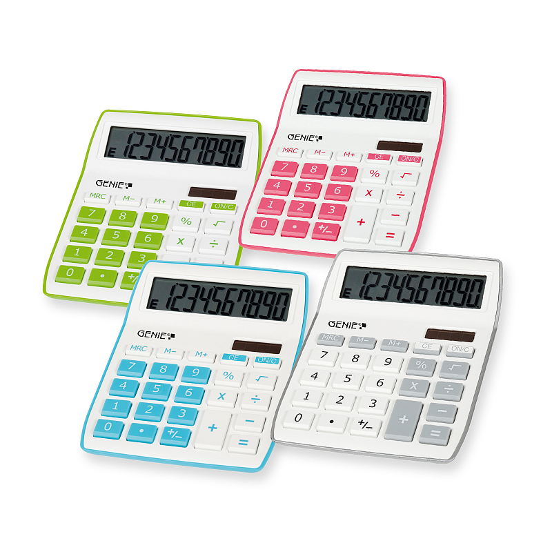 Genie 840 P Taschenrechner Desktop Display-Rechner Pink, Weiß