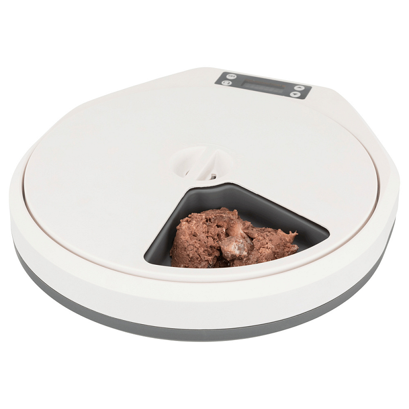 TRIXIE 24384 Futter-/Wasserspender für Hunde/Katzen Kunststoff Creme, Grau Universal Haustierfutterautomat- & Tränkekombination