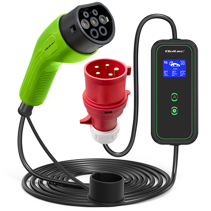 Qoltec 52475 Ladekabel für Elektrofahrzeuge Schwarz Typ 2 5 m