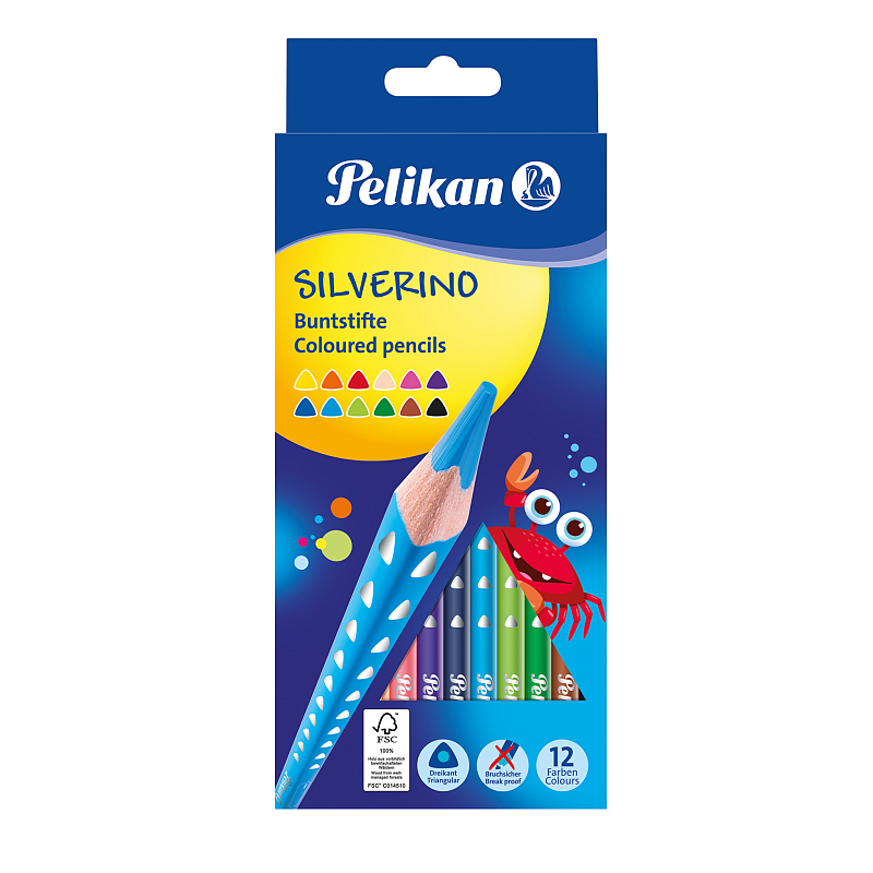 Pelikan 700634 Buntstift Schwarz, Blau, Braun, Grün, Hellblau, Hellgrün, Orange, Pfirsich, Pink, Rot, Violett, Gelb 12 Stück(e)