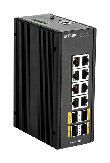 D-Link DIS‑300G‑12SW Managed L2 Gigabit Ethernet (10/100/1000) Schwarz
