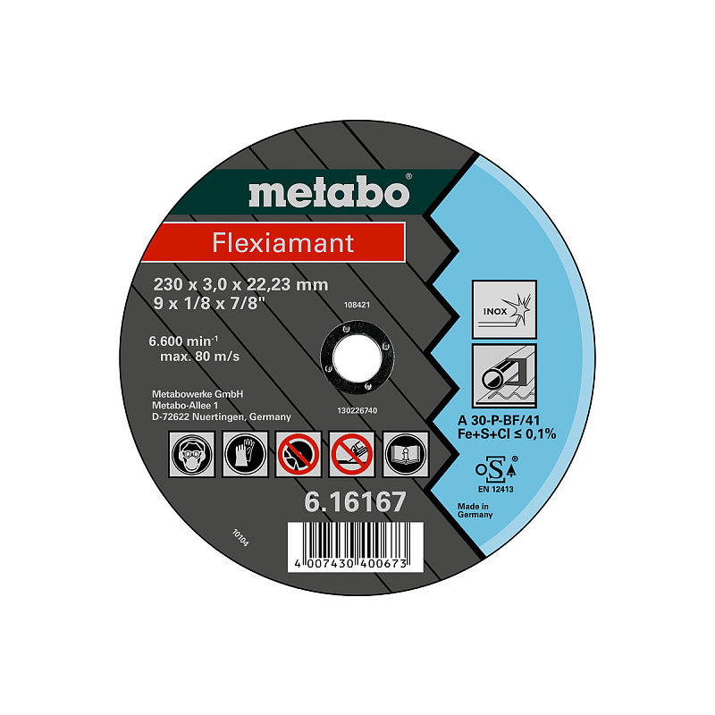 Metabo 616299000 Winkelschleifer-Zubehör Schneidedisk