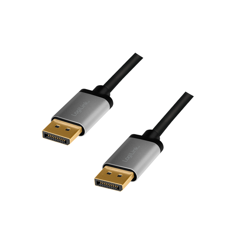 LogiLink CDA0101 DisplayPort-Kabel 2 m Schwarz, Grau