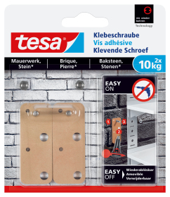 TESA 77908-00000 Wandhalterung Innen & Außen Universalhaken Beige 2 Stück(e)