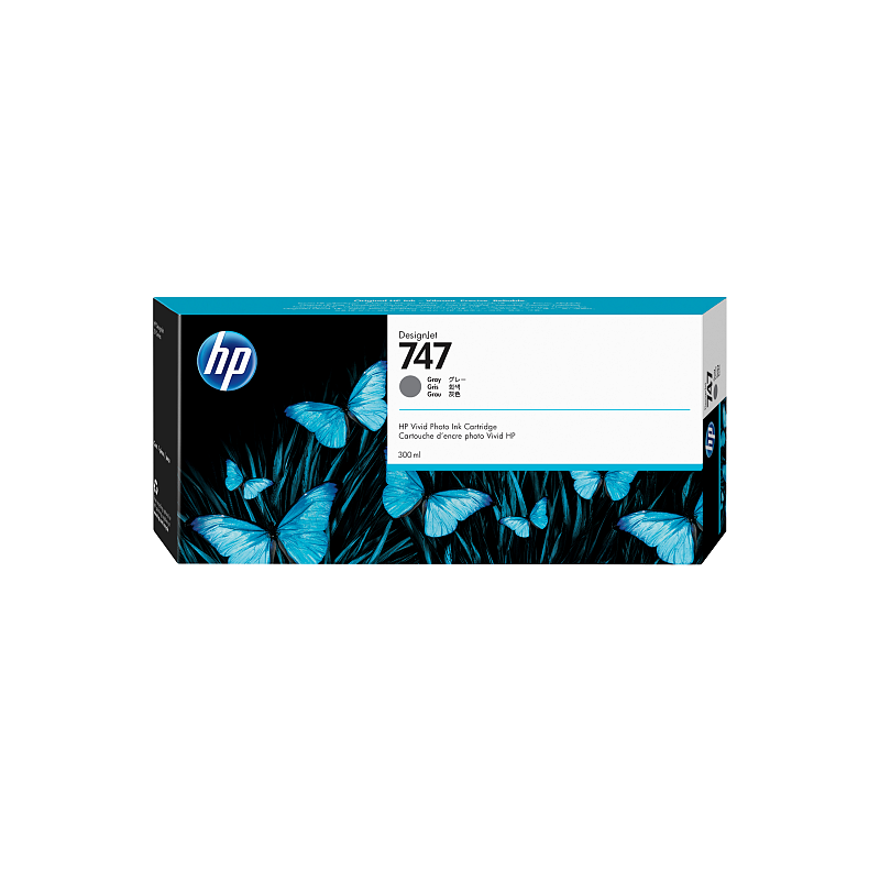 HP 747 Grau DesignJet Tintenpatrone, 300 ml