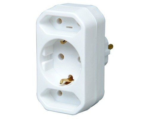 SCANPART 177605002 Netzstecker-Adapter Weiß