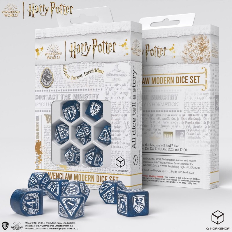 Q-workshop Harry Potter. Ravenclaw Modern Dice Set - Blue