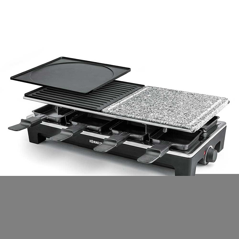 Rommelsbacher RCS 1350 Raclette Grill 8 Person(en) 1350 W Schwarz, Edelstahl