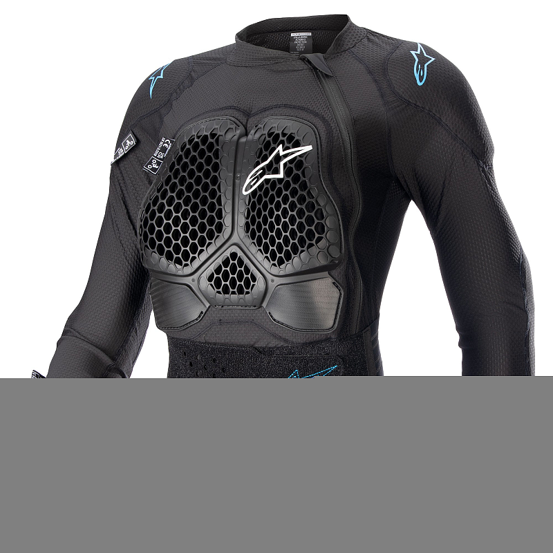 Alpinestars 6516823-1079-S Motorradjacke & -weste Männlich Schwarz, Cyan