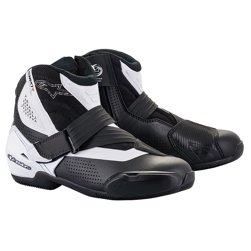 Alpinestars 2224021-12-46 Motorrad-Schuh Männlich Erwachsener Schwarz, Weiß