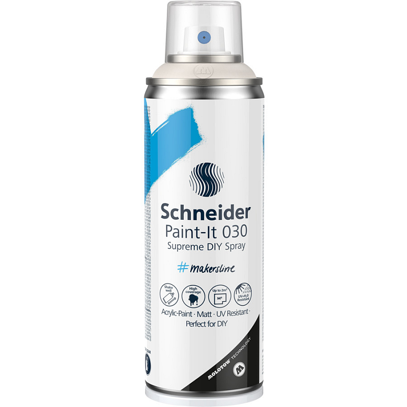 Schneider Schreibgeräte Paint-It 030 Supreme DIY Spray Acrylfarbe 200 ml Grau Sprühdose