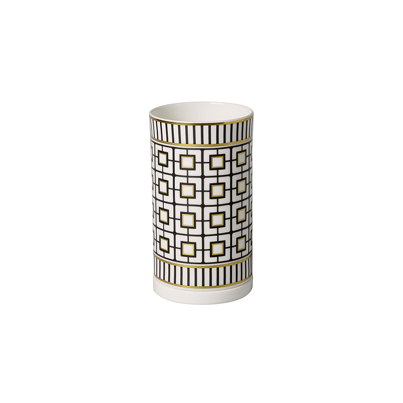 Villeroy & Boch 1044835520 Kerzenständer Porzellan Schwarz, Gold, Weiß