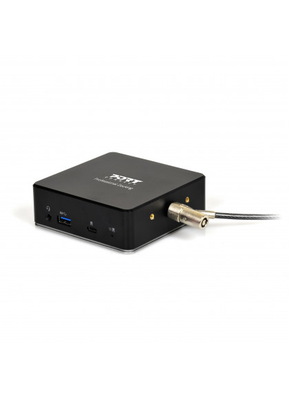 Port Designs 901908-UK laptop-dockingstation & portreplikator Kabelgebunden USB 3.2 Gen 1 (3.1 Gen 1) Type-C Schwarz