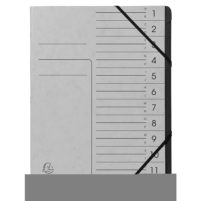 Exacompta 541211E Sammelmappe Karton Grau A4