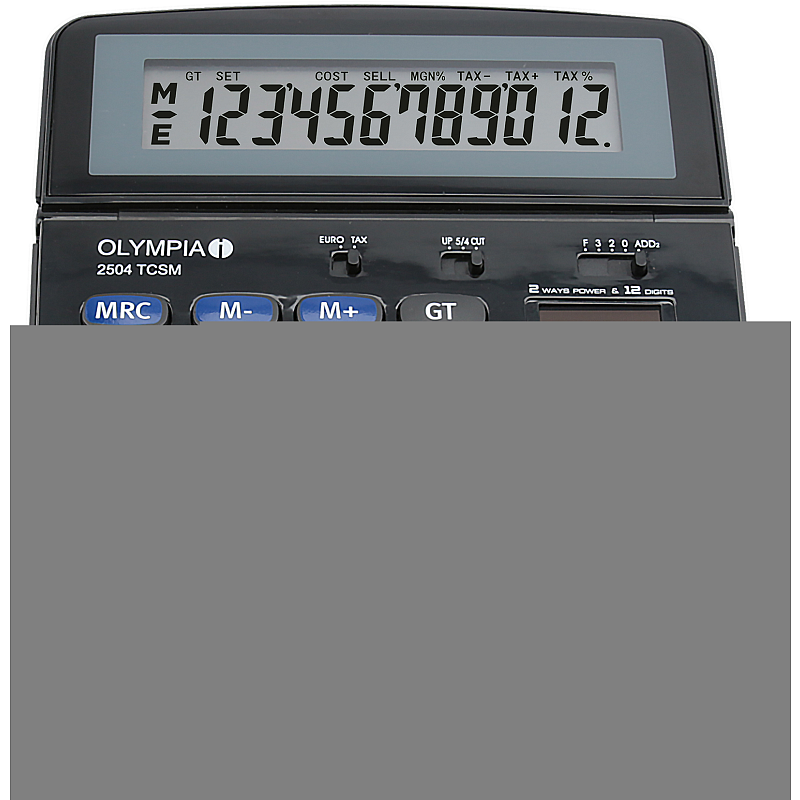 Olympia 2504 Taschenrechner Desktop Finanzrechner Schwarz, Blau, Grau