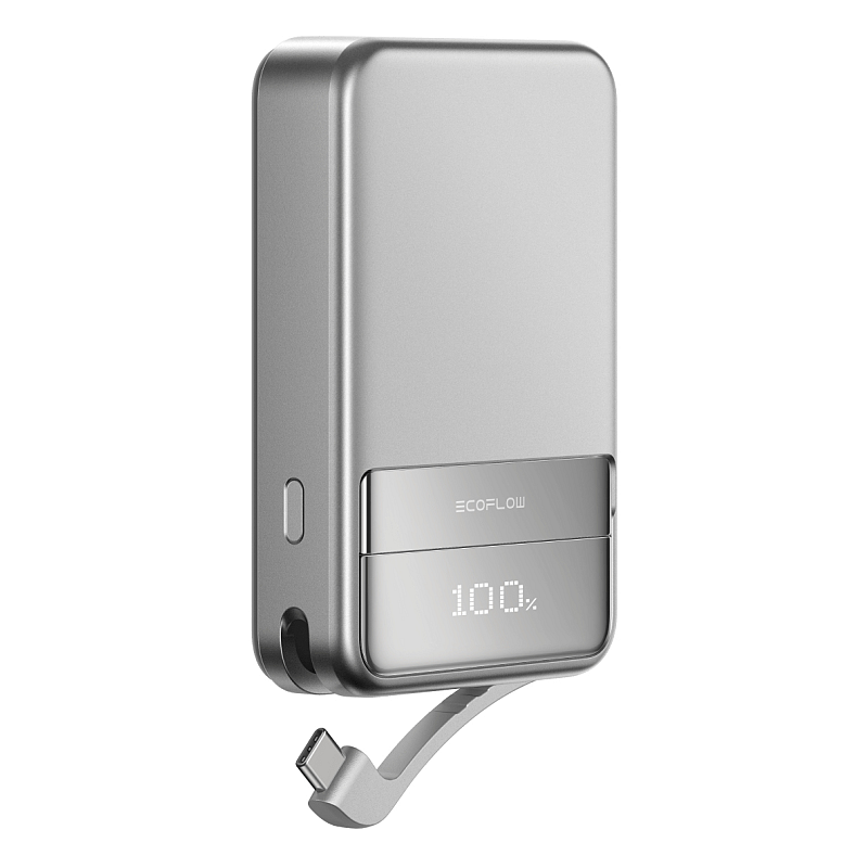 EcoFlow EF-RAPID5000-EU Powerbank Lithium-Ion (Li-Ion) 5000 mAh Kabelloses Aufladen Silber