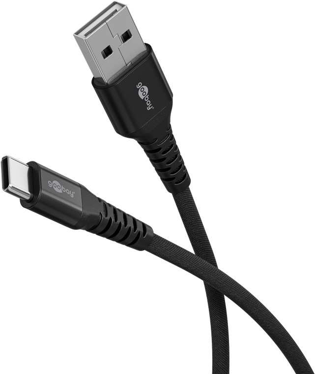 Goobay 74527 USB Kabel USB 2.0 2 m USB C USB A Schwarz