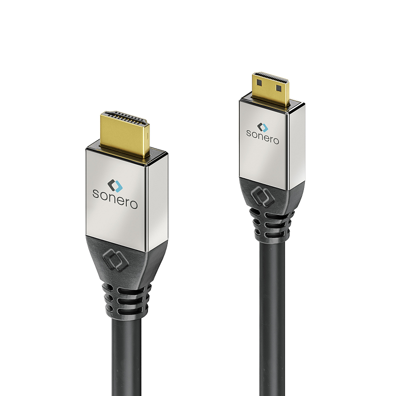sonero S-HC200-020 HDMI-Kabel 2 m HDMI Typ A (Standard) HDMI Type C (Mini) Schwarz