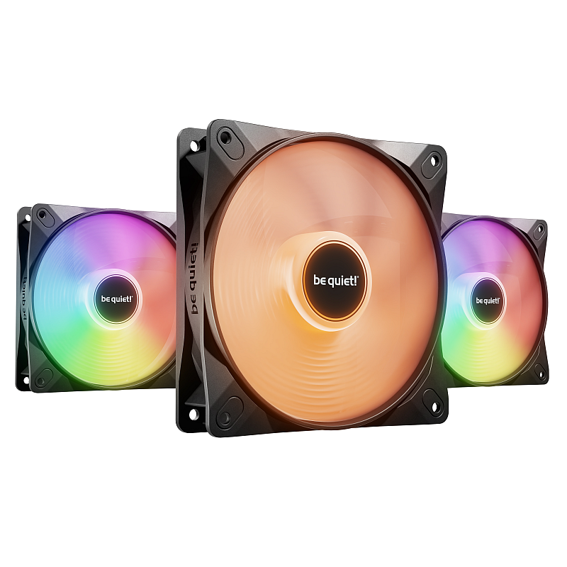 be quiet! LIGHT WINGS LX 120mm PWM 3-Pack Black Computergehäuse Ventilator 12 cm Schwarz 3 Stück(e)