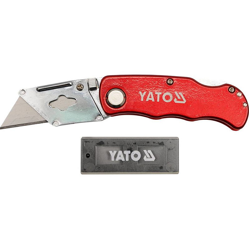 Yato YT-7532 Teppichmesser Orange, Silber Messer mit klappbarer Klinge