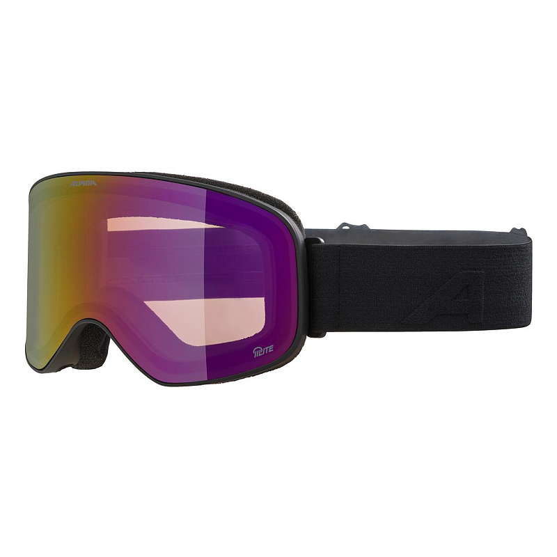 Alpina Sports Slope Q-Lite Wintersportbrille Schwarz Unisex Rot Sphärisches Brillenglas