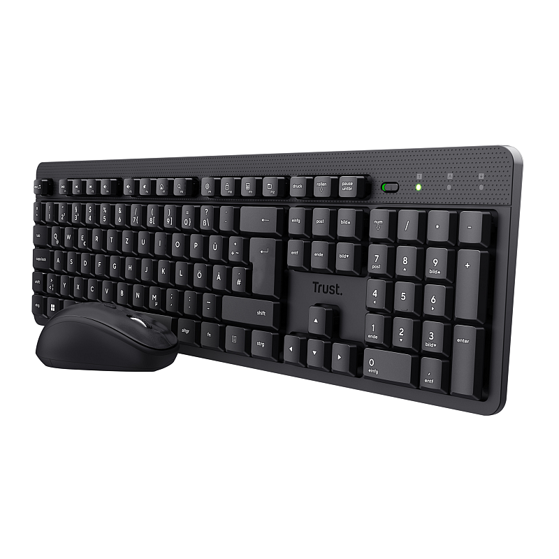 Trust TKM-360 Tastatur Maus enthalten Büro RF Wireless QWERTZ Deutsch Schwarz