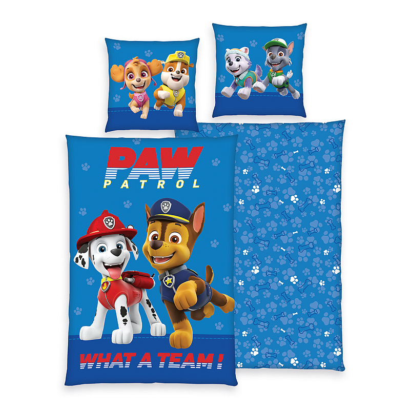 HERDING Paw Patrol Bettwäsche-Set ‘What a Team’ – 135×200 cm, Linon