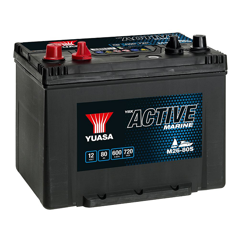 Yuasa M26-80S Fahrzeugbatterie 80 Ah 12 V 600 A Marine